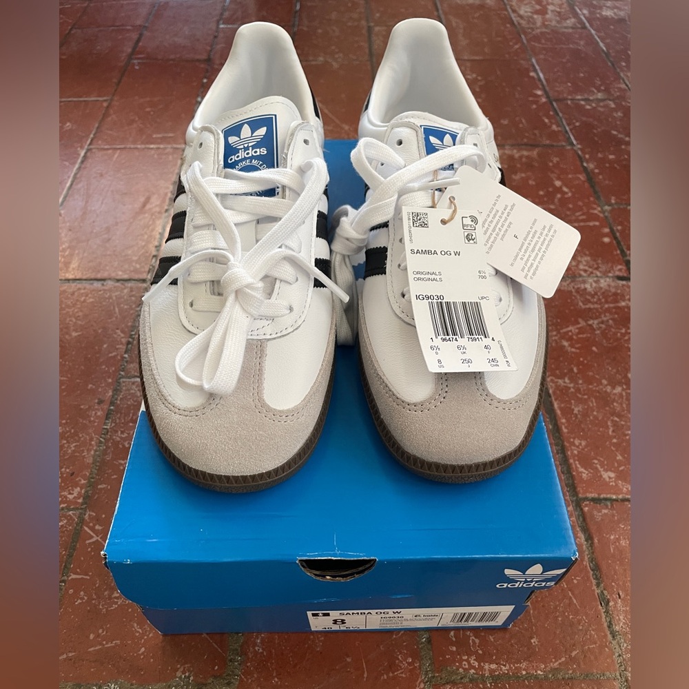 Adidas Samba OG Women's White and Black Sneakers